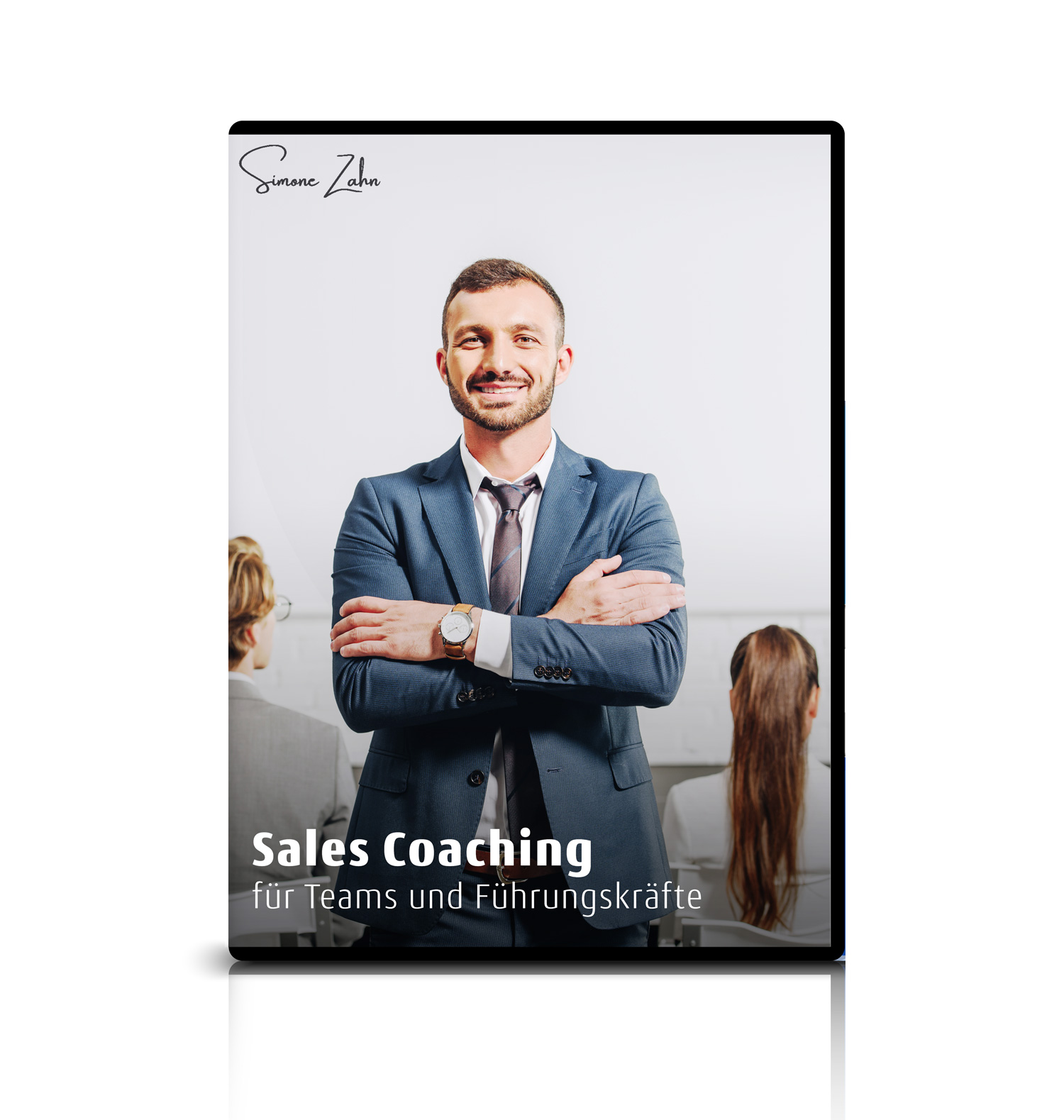 virtual-product-academy-salescoaching Sales Coaching Covermotiv mit einem symphatischen Manager.