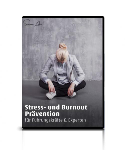 Stress- und Burnout Prävention. Covermotiv mit einer niedergeschlagenen Managerin.